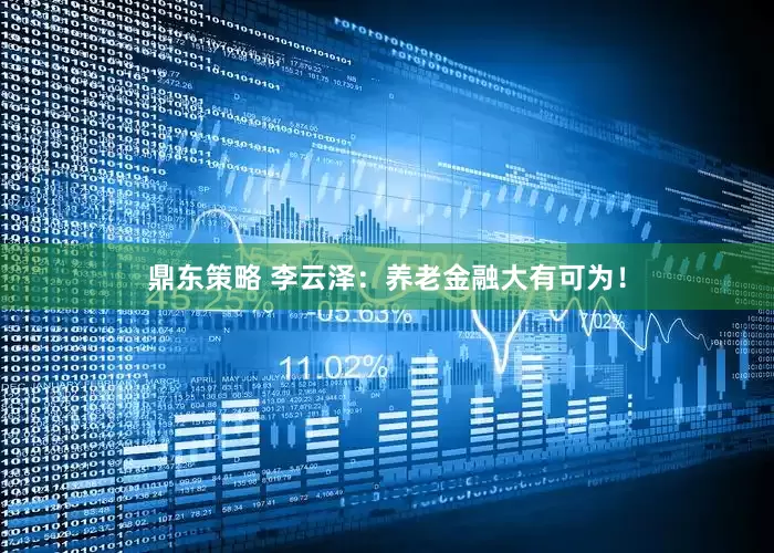 鼎东策略 李云泽：养老金融大有可为！
